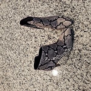 Snake skin embossed booties